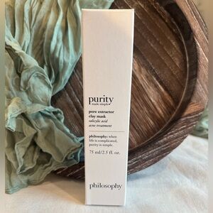 NEW Philosophy Purity Pore Extractor Clay Mask • salicylic acid • face mask